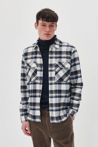 Matinique® MAGibbon Heritage Check OverShirt/Dark Navy - New AW24