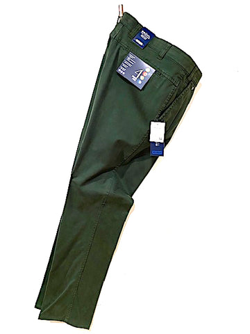 BRUHL® Catania 4-Seasons Summer Cotton Stretch Trousers/Forest - New AW24