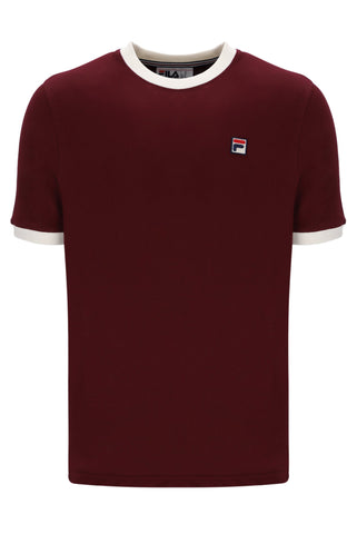 FILA® Vintage MARCONI Ringer T-Shirt/Windsor Wine - New AW24