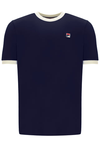 FILA® Vintage MARCONI Ringer T-Shirt/Fila Navy - New AW24