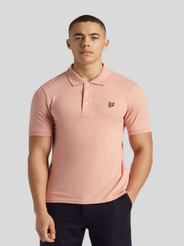 Lyle & Scott Golden Eagle Polo Shirt/Palm Pink - New HS24
