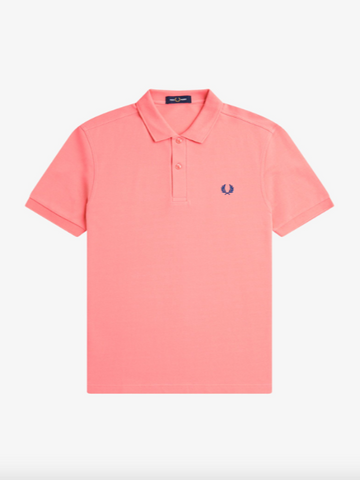 Fred Perry One Colour Shirt/Coral Heat - New HS24