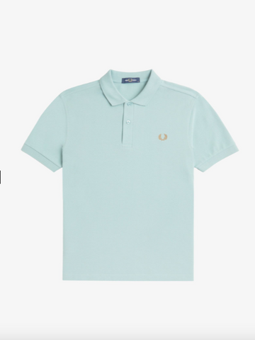 Fred Perry One Colour Shirt/Silver Blue - New HS24