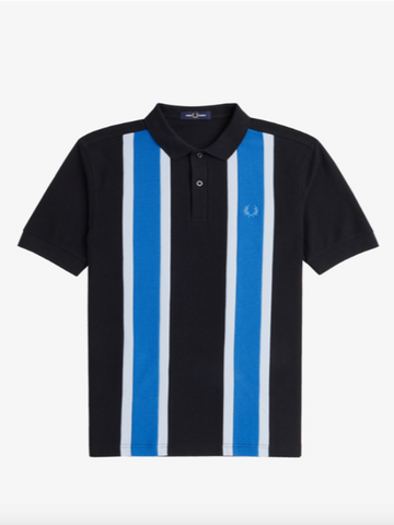 Fred Perry Woven Mesh Relaxed Polo Shirt/Black - New HS24