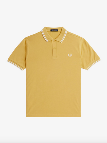 Fred Perry Twin Tipped Shirt/Honeycomb/Ecru - New AW24