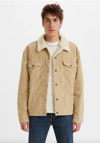 Levi's Type 3 Sherpa Trucker Corded Jacket/Fields of Rye Cord - New AW24