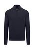 FYNCH HATTON® Troyer 1/4 Zip Structure Mix/Navy - New AW24