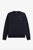 Fred Perry Crew Neck Sweatshirt/Navy/Dark Caramel - New AW24