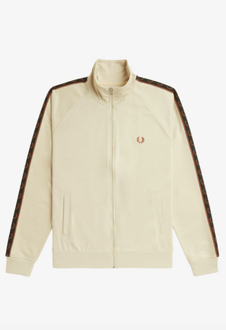 Fred Perry Contrast Tape Track Jacket/Oatmeal - AW24 SALE