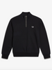 Fred Perry Half Zip Sweat Shirt/Black - CORE SS25