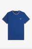 Fred Perry Twin Tipped T-Shirt/Shaded Cobalt/Oatmeal - New SS25