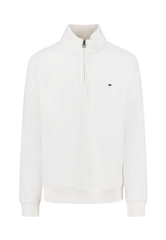 FYNCH HATTON® Troyer 1/4 Zip Jersey Sweat/Trier White - New SS25