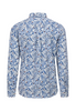 FYNCH HATTON® Flower Print Shirt/Mercurial Blue - New AW24