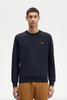 Fred Perry Crew Neck Sweatshirt/Navy/Dark Caramel - New AW24