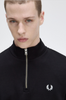 Fred Perry Half Zip Sweat Shirt/Black - CORE SS25