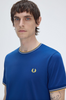 Fred Perry Twin Tipped T-Shirt/Shaded Cobalt/Oatmeal - New SS25